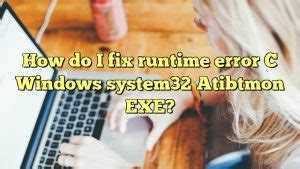 Понимание ошибки atibtmon.exe runtime error