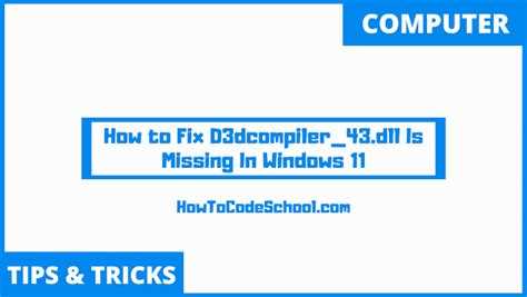 Файл d3dcompiler 43 dll: компонент, длл-библиотека, является частью DirectX, распространяемого пакета для работы с графикой и звуком. Без этого компонента многие приложения не смогут нормально работать или загрузиться.