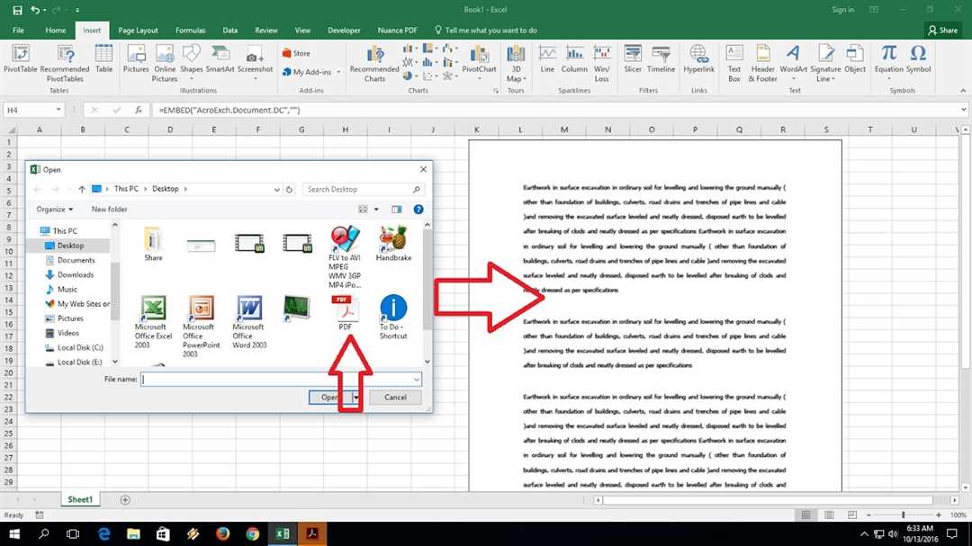 Подготовка документа Excel к конвертированию