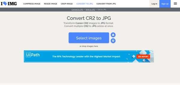 Конвертирование файла CR2 в JPEG с помощью программы