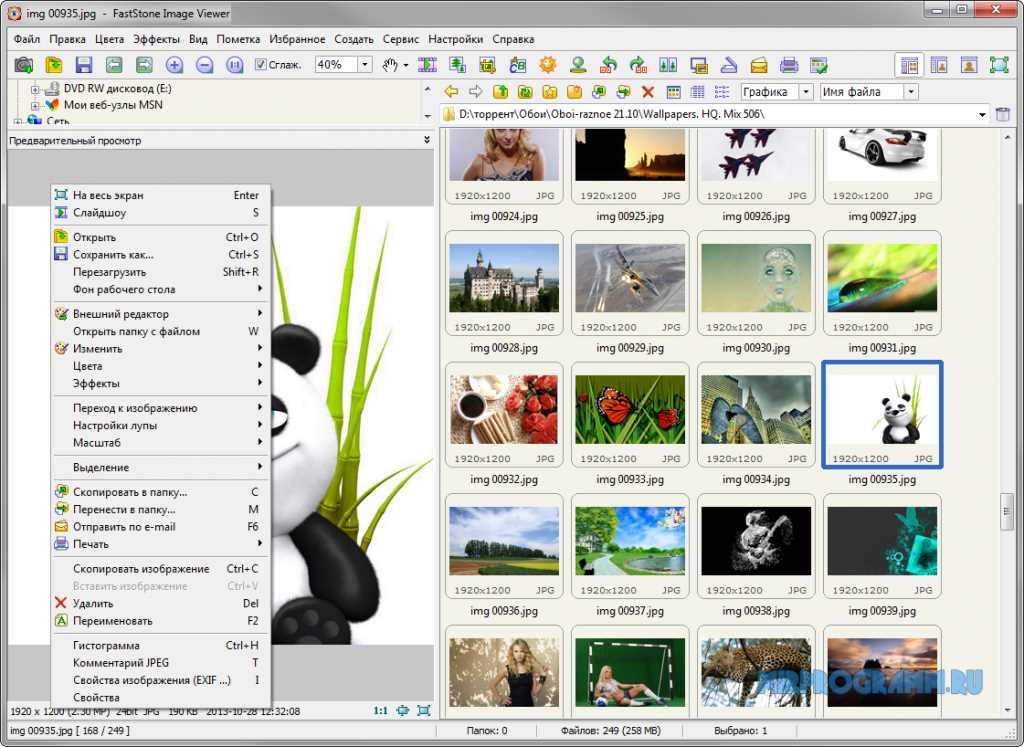 Преимущества FastStone Image Viewer