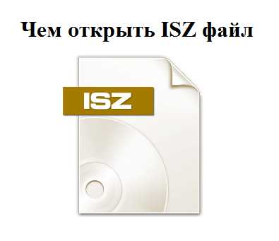 Файлы с расширением isz