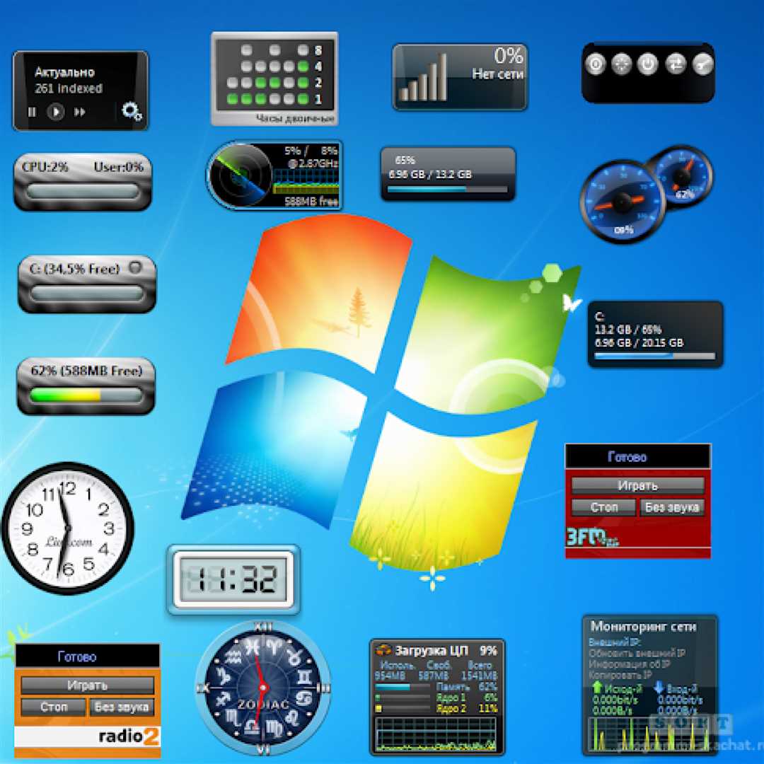 Добавьте функциональные гаджеты на свой рабочий стол