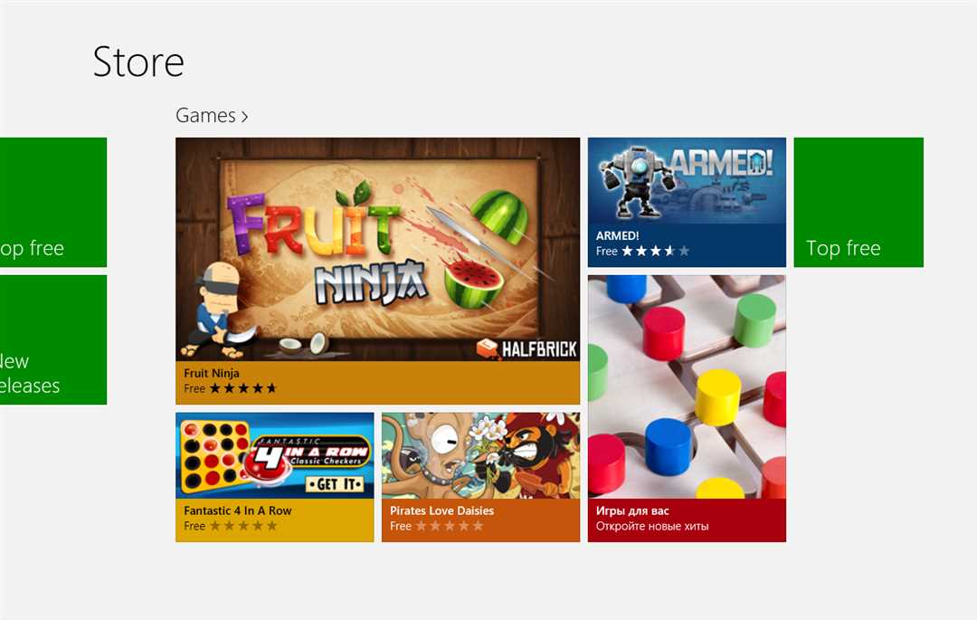 Игровые приложения для Windows 8.1: разнообразие развлечений