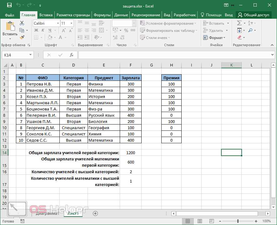 Полезные функции программы для снятия защиты листа в Excel