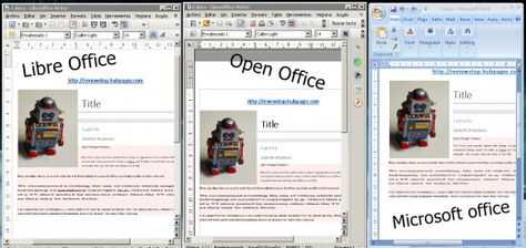 Различия в интерфейсе LibreOffice и OpenOffice