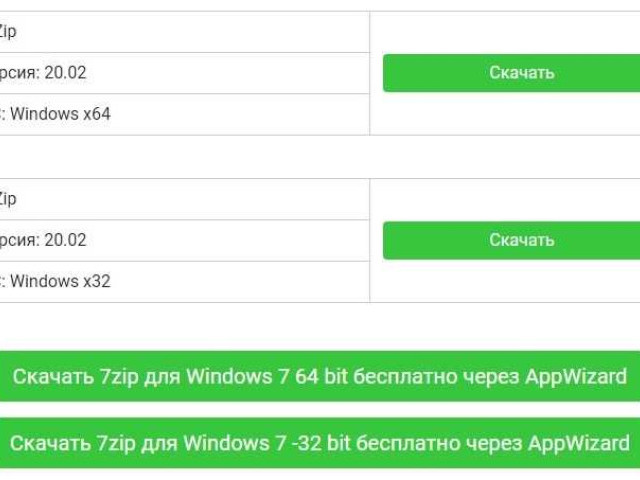 7-Zip для Windows 7: скачать русскую версию бесплатно