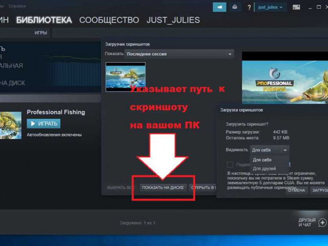 Где найти скриншоты Steam?