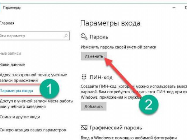 Как изменить пароль