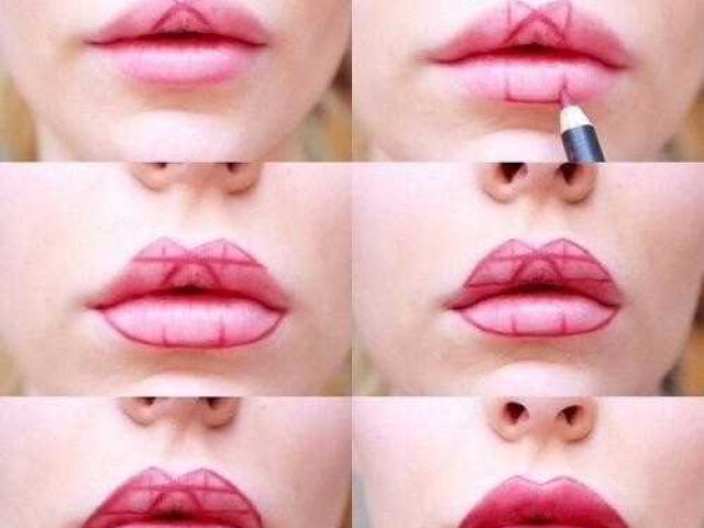 Как накрасить губы в фотошопе