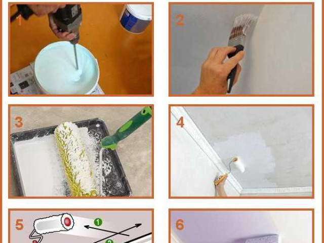 Подробная инструкция по покраске потолка водоэмульсионной краской: шаг за шагом