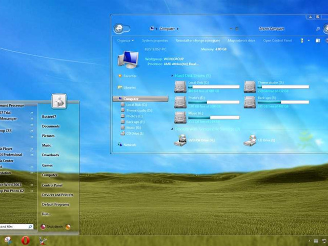 Как сделать панель задач прозрачной в Windows 7