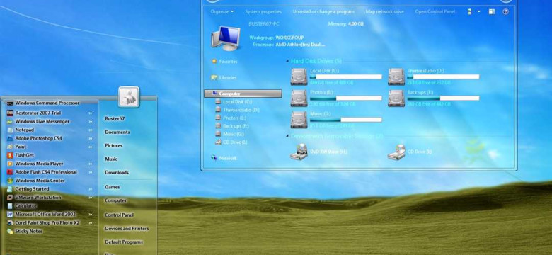 Как сделать панель задач прозрачной в Windows 7