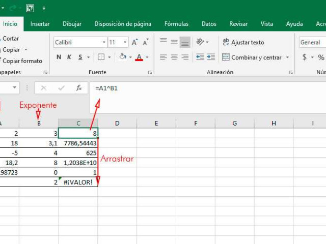 Как возвести в квадрат в Excel