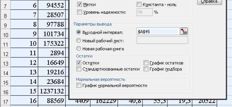 Регрессионная статистика в Excel: основные принципы