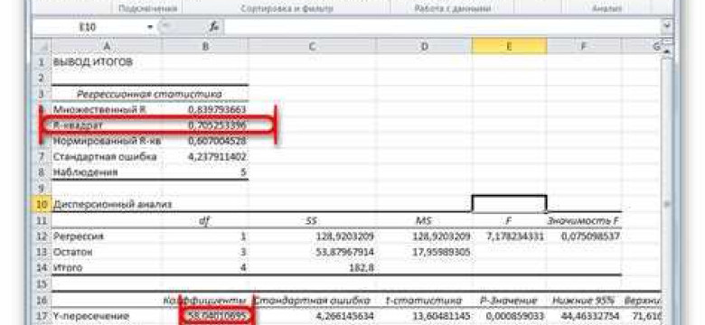 Регрессия в excel - исследование зависимостей и прогнозирование данных