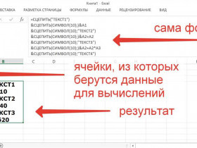 Как использовать символ переноса строки в Excel