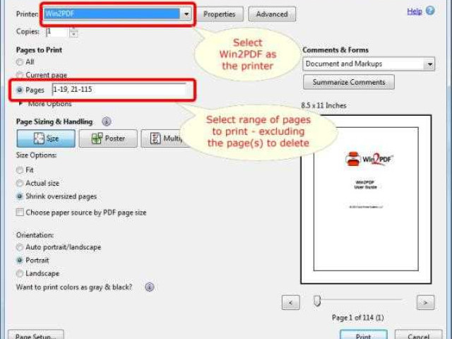 Как удалить лист из PDF файла
