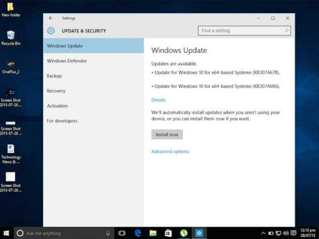 Инструмент обновления Windows 10