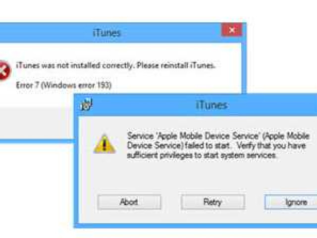 Как исправить ошибку Windows 127 в iTunes