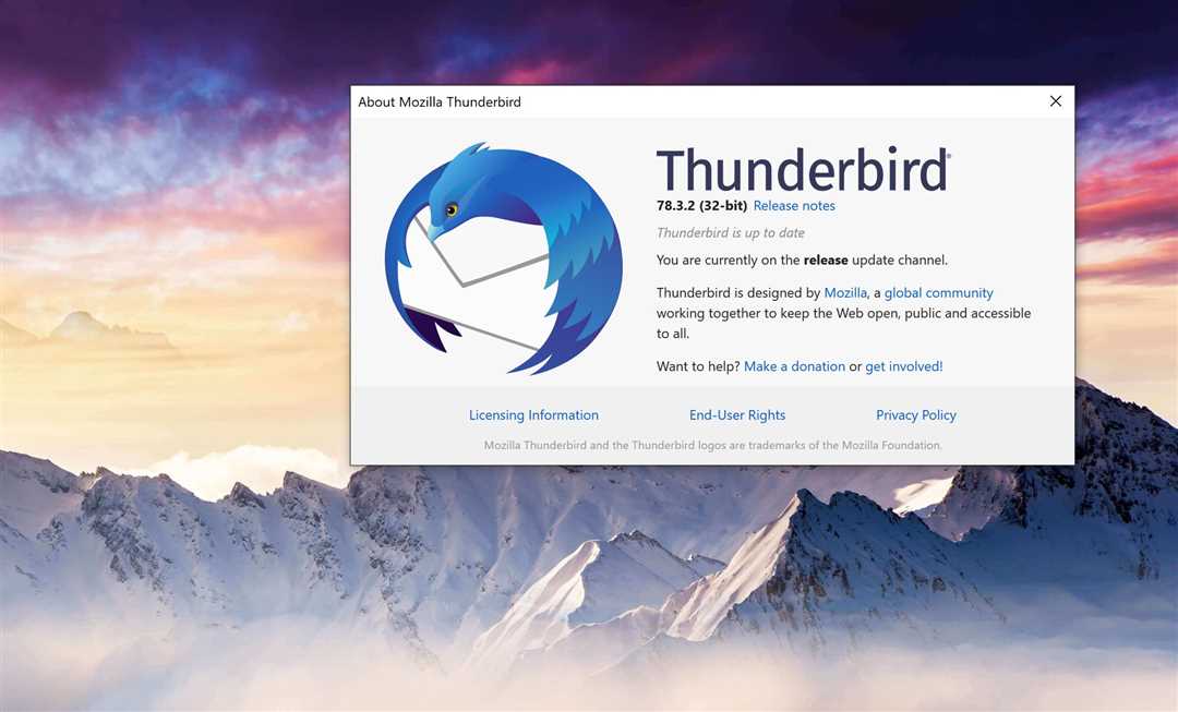 Установка и конфигурация Thunderbird