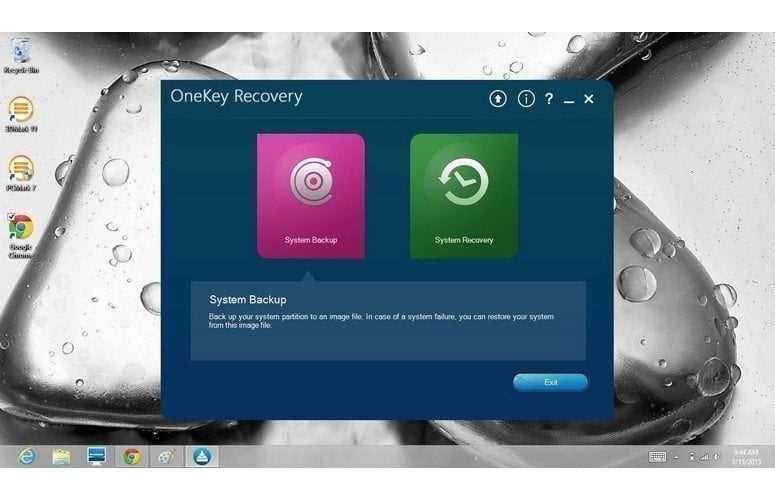 Создание резервной копии системы с помощью Onekey Recovery на ноутбуке Lenovo